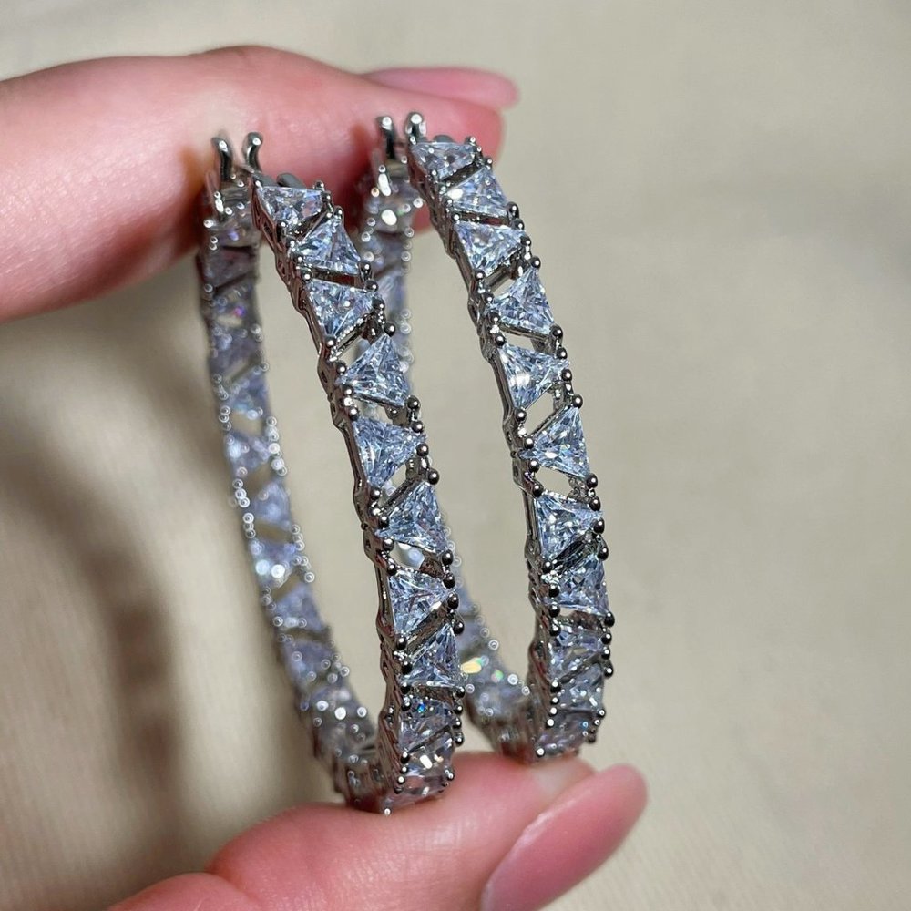 Bling Crystal Hoop earrings